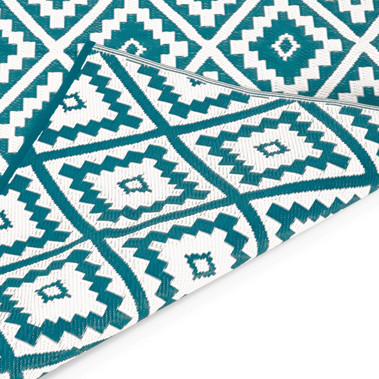 IDMarket - Tappeto per esterni BAHAMAS blu anatra 270 x 470 CM