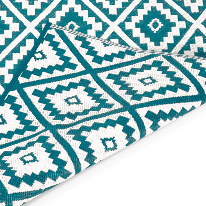 IDMarket - Tappeto per esterni BAHAMAS blu anatra 270 x 470 CM