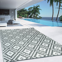 IDMarket - Tappeto per esterni BAHAMAS grigio 270 x 370 CM