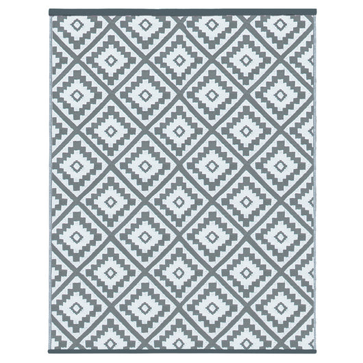 IDMarket - Tappeto per esterni BAHAMAS grigio 270 x 370 CM