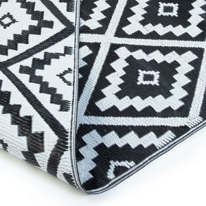 IDMarket - Tappeto per esterni BAHAMAS nero 270 x 370 CM