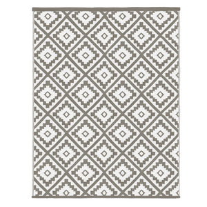 IDMarket - Tappeto per esterni BAHAMAS taupe 270 x 370 CM