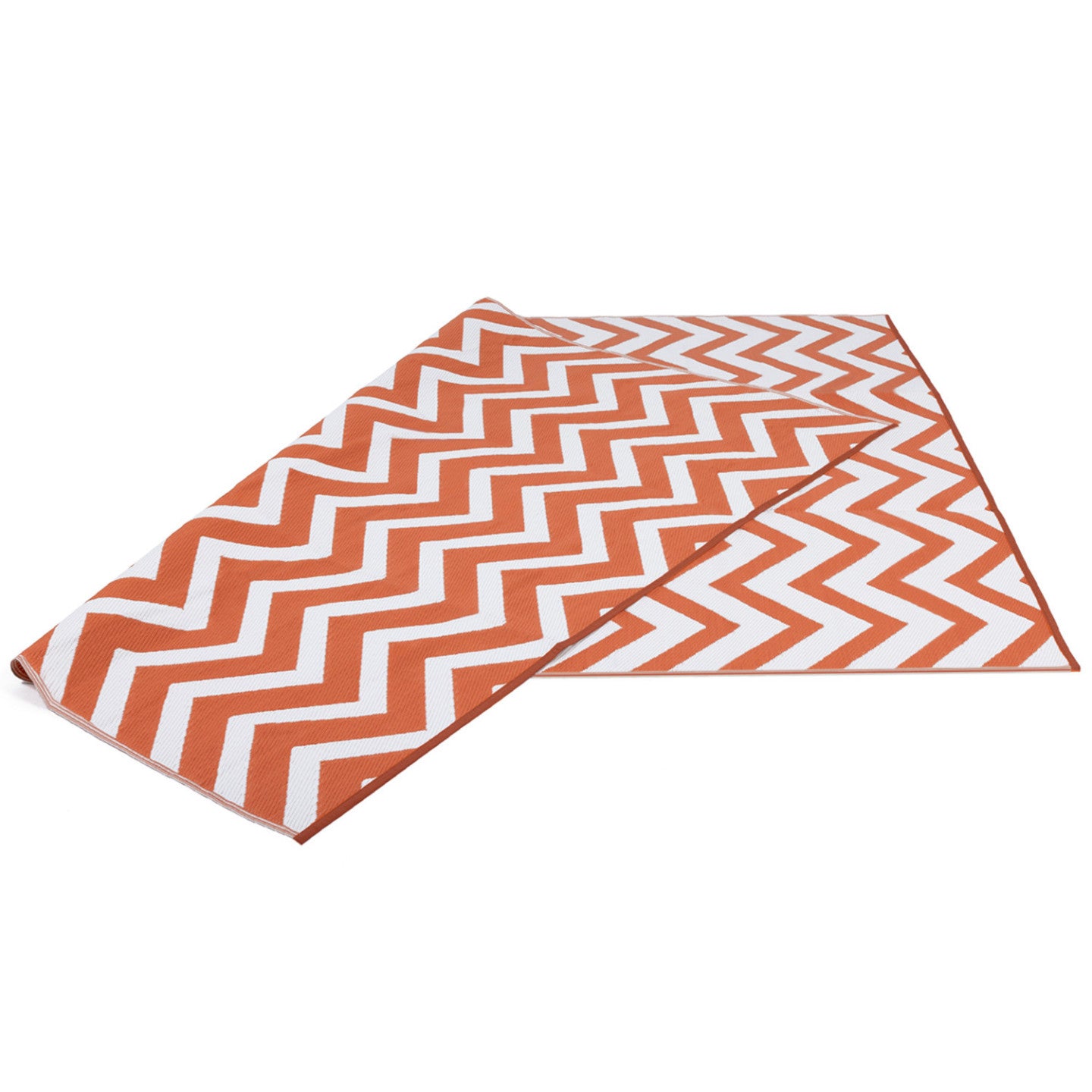IDMarket - Tappeto per esterni CHEVRONS terracotta 270 x 370 CM