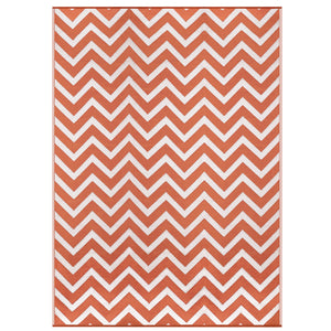 IDMarket - Tappeto per esterni CHEVRONS terracotta 270 x 370 CM