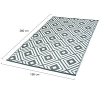 IDMarket - Tappeto per esterni ELMA grigio e bianco 180 x 280 CM