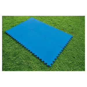 Trade Shop - Tappeto Piastrelle Base Sotto Piscina Componibile Protettivo Da 50x50 Cm Blu 58220 -
