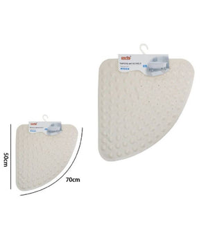 Tappeto Pvc Antiscivolo Triangolare Beige Per Vasca Bagno Doccia 50x70 Cm 79735         