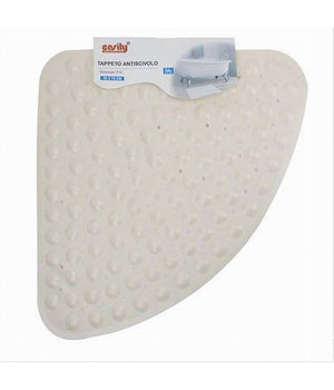 Tappeto Pvc Antiscivolo Triangolare Beige Per Vasca Bagno Doccia 50x70 Cm 79735         