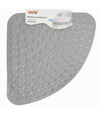 Tappeto Pvc Antiscivolo Triangolare Grigio Per Vasca Bagno Doccia 50x70 Cm 79737         