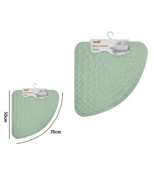 Tappeto Pvc Antiscivolo Triangolare Verde Per Vasca Bagno Doccia 50 X 70cm 79734         