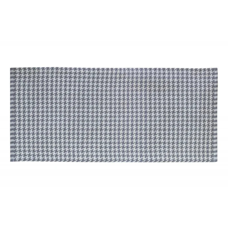 Tappeto a scacchi grigio chiaro e scuro 50x110 cod 75725