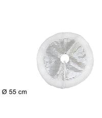 Tappeto Sottoalbero Natale Gonna Copertura 55cm Silver Pois Con Pelliccia Bianca         