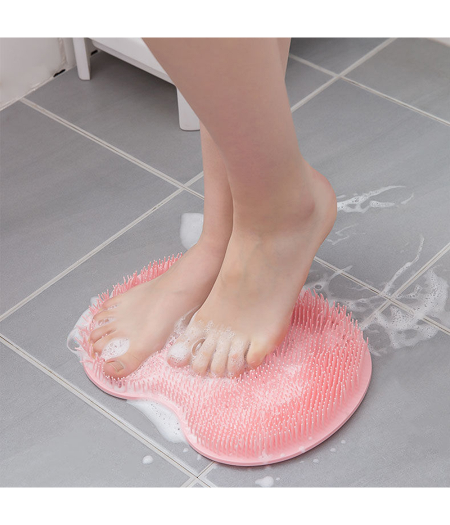 Tappeto Spazzola Piedi Schiena Scrubber Bagno Antiscivolo Tappetino Doccia 30x22         