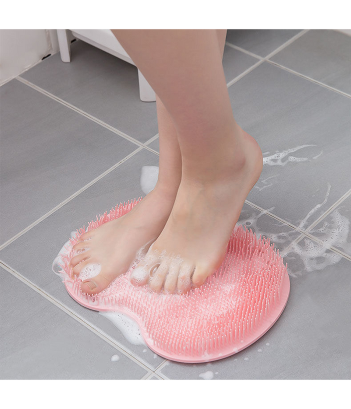 Tappeto Spazzola Piedi Schiena Scrubber Bagno Antiscivolo Tappetino Doccia 30x22         