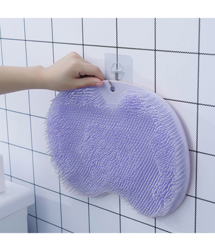Tappeto Spazzola Piedi Schiena Scrubber Bagno Antiscivolo Tappetino Doccia 30x22         