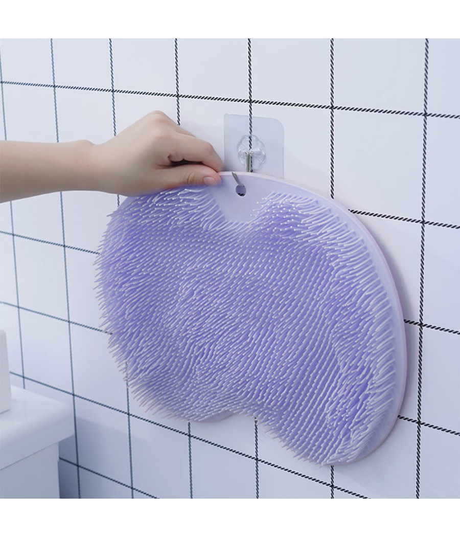 Tappeto Spazzola Piedi Schiena Scrubber Bagno Antiscivolo Tappetino Doccia 30x22         