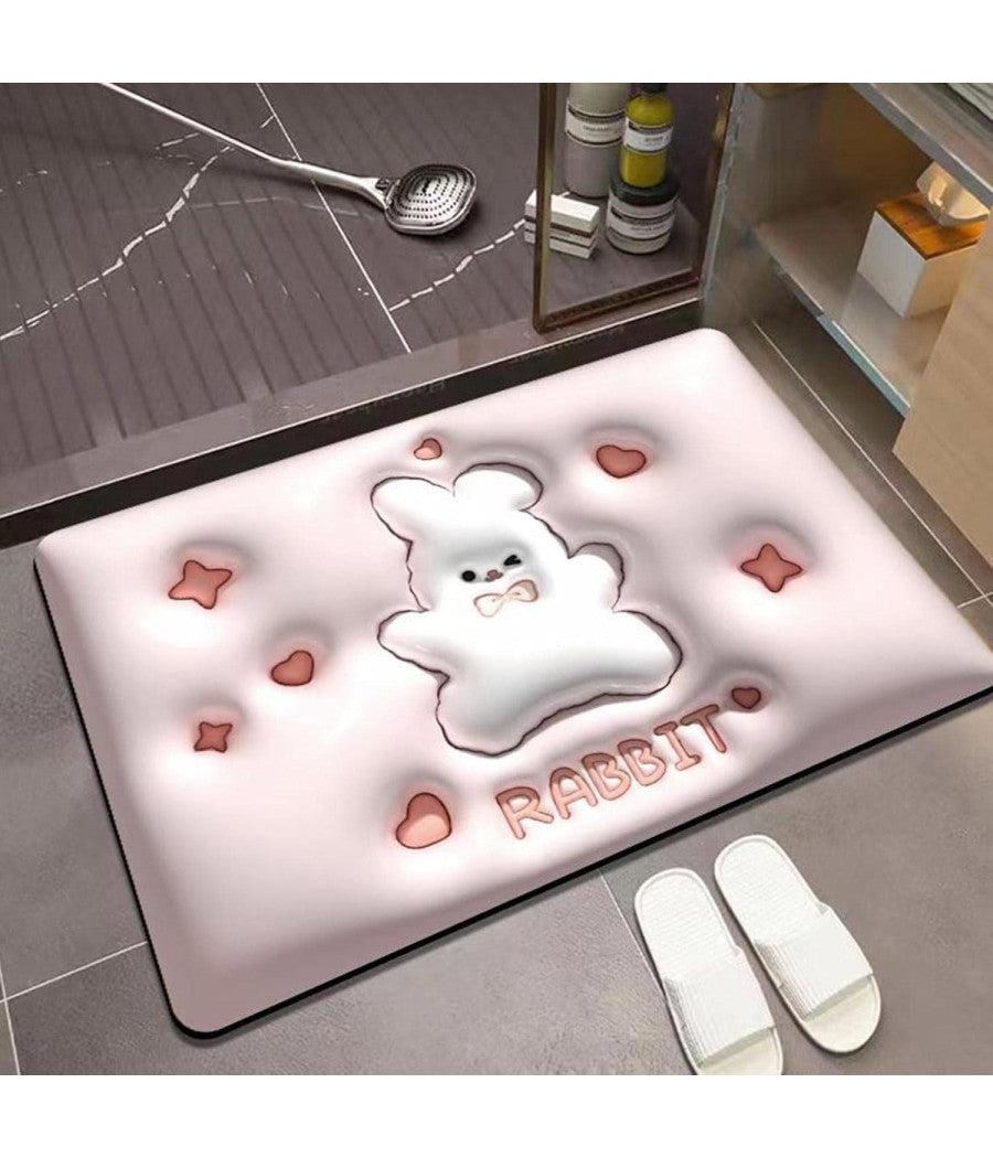 Tappeto Tappetino Antiscivolo Bagno Cartoon Effetto 3d Soft Bambini 38x58cm 87222         