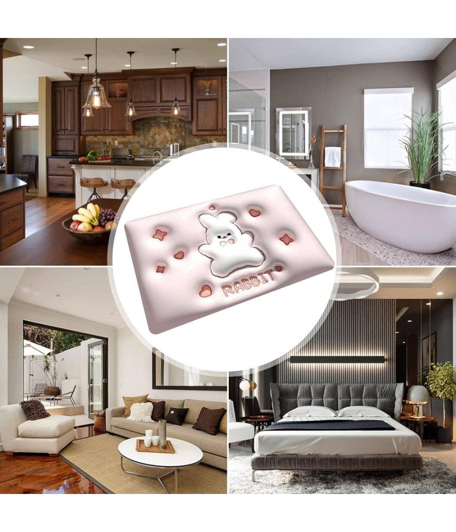 Tappeto Tappetino Antiscivolo Bagno Cartoon Effetto 3d Soft Bambini 38x58cm 87222         