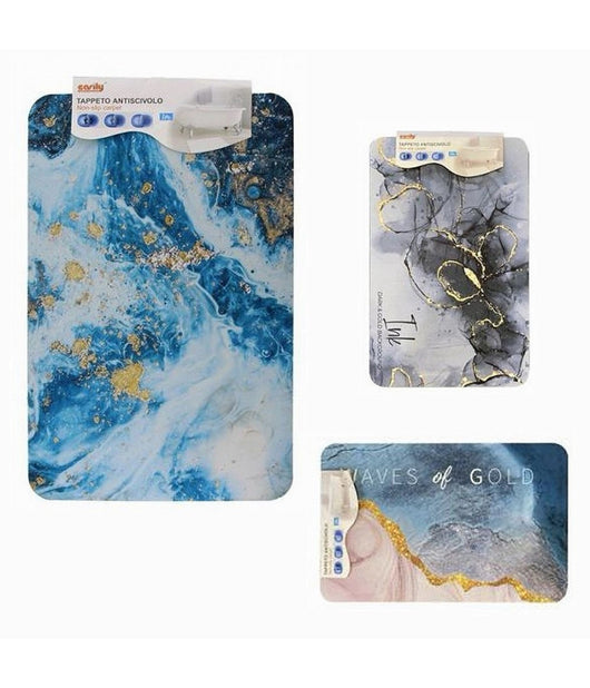 Tappeto Tappetino Antiscivolo Bagno Doccia Rettangolare 38x58cm Vari Modelli 87227         