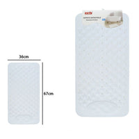 Trade Shop - Tappeto Tappetino Antiscivolo Bianco Per Vasca Da Bagno Doccia 67 X 36 Cm 87556         