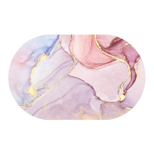 Trade Shop - Tappeto Tappetino Antiscivolo Da Bagno Doccia Ovale Morbido Assorbente 38x58cm 87225 -