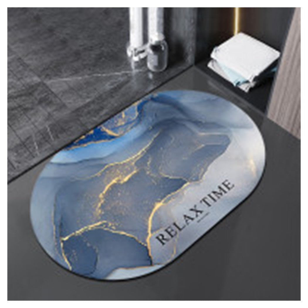 Trade Shop - Tappeto Tappetino Antiscivolo Da Bagno Doccia Ovale Morbido Assorbente 38x58cm 87225 -