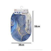 Trade Shop - Tappeto Tappetino Antiscivolo Da Bagno Doccia Ovale Morbido Assorbente 38x58cm 87225 -