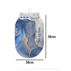 Trade Shop - Tappeto Tappetino Antiscivolo Da Bagno Doccia Ovale Morbido Assorbente 38x58cm 87225 -