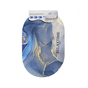 Trade Shop - Tappeto Tappetino Antiscivolo Da Bagno Doccia Ovale Morbido Assorbente 38x58cm 87225 -