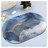 Trade Shop - Tappeto Tappetino Antiscivolo Da Bagno Doccia Ovale Morbido Assorbente 38x58cm 87225 -