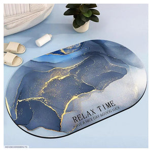 Trade Shop - Tappeto Tappetino Antiscivolo Da Bagno Doccia Ovale Morbido Assorbente 38x58cm 87225 -