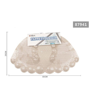 Tappeto Tappetino Antiscivolo Impronte Vasca Bagno Doccia 55 X 35 Cm Cachi 87941         