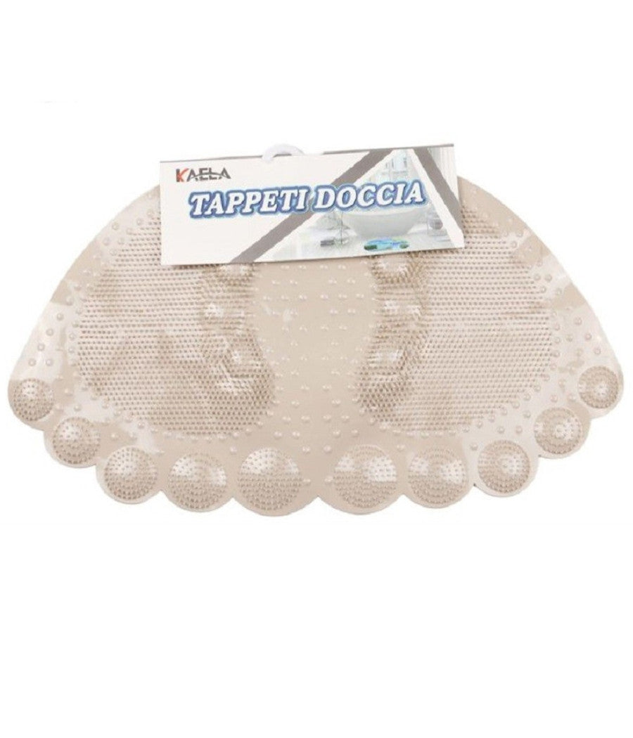 Tappeto Tappetino Antiscivolo Impronte Vasca Bagno Doccia 55 X 35 Cm Cachi 87941         