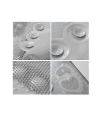 Tappeto Tappetino Antiscivolo Impronte Vasca Bagno Doccia 55 X 35cm Grigio 87942         