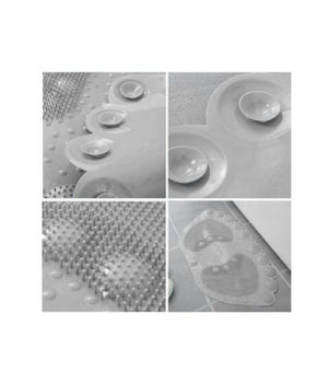 Tappeto Tappetino Antiscivolo Impronte Vasca Bagno Doccia 55 X 35cm Grigio 87942         