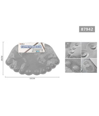 Tappeto Tappetino Antiscivolo Impronte Vasca Bagno Doccia 55 X 35cm Grigio 87942         