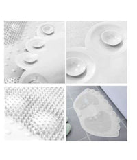 Tappeto Tappetino Antiscivolo Impronte Vasca Bagno Doccia 55x35cm Bianco 87943         