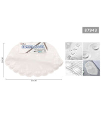 Tappeto Tappetino Antiscivolo Impronte Vasca Bagno Doccia 55x35cm Bianco 87943         