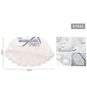 Tappeto Tappetino Antiscivolo Impronte Vasca Bagno Doccia 55x35cm Bianco 87943         