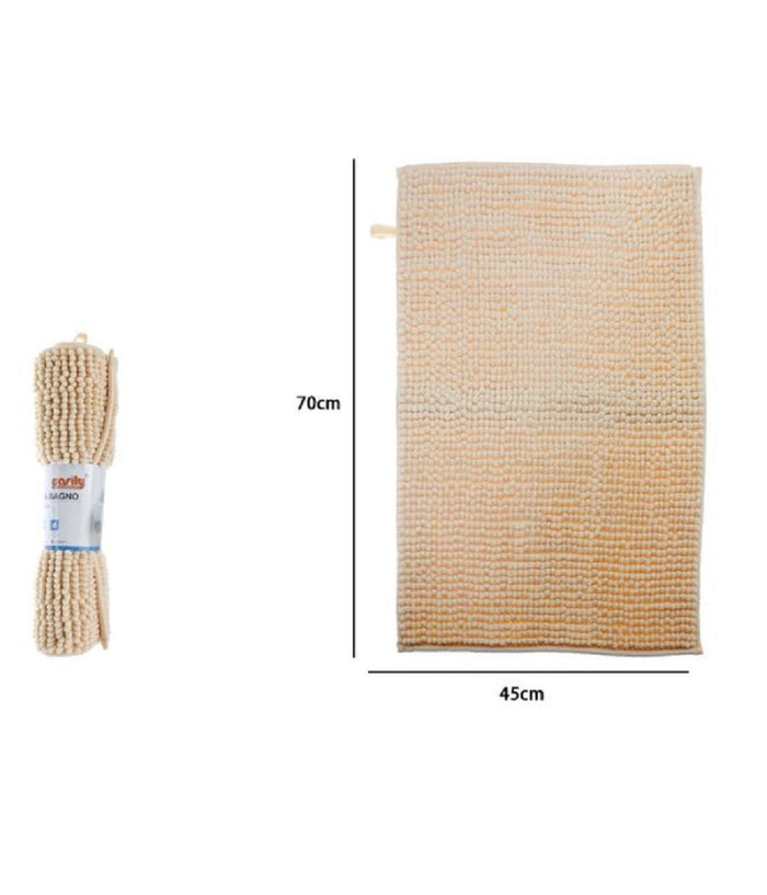 Tappeto Tappetino Antiscivolo Per Arredo Bagno 45 X 70 Cm Colore Arancio 79918         
