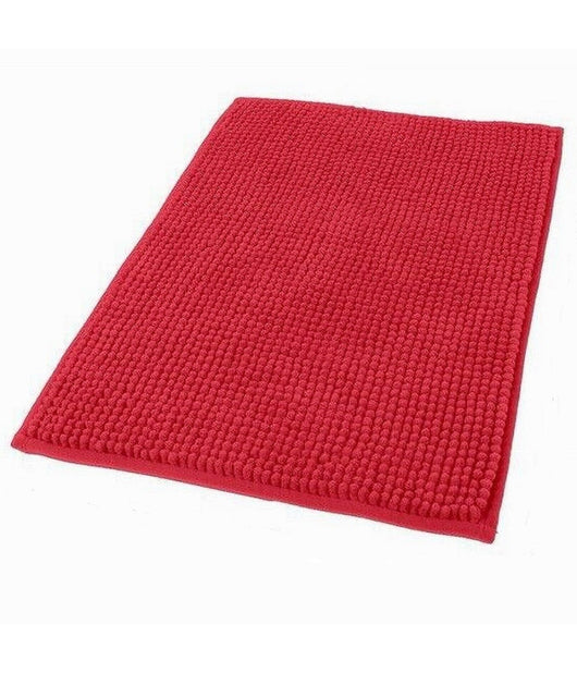 Tappeto Tappetino Antiscivolo Per Bagno Arredo 45 X 75 Cm Rosso In Tessuto 69908         