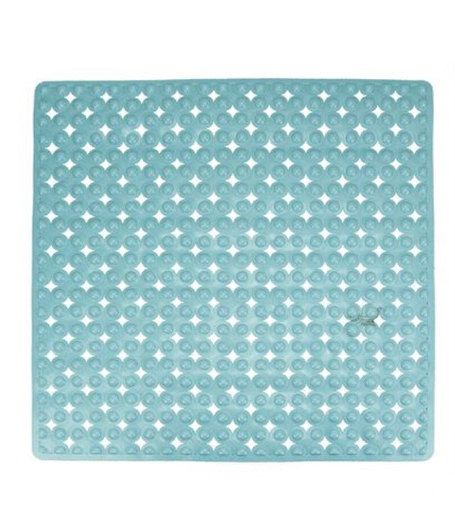 Tappeto Tappetino Antiscivolo Per Vasca Da Bagno Doccia 52 X 52 Cm Azzurro 79760         