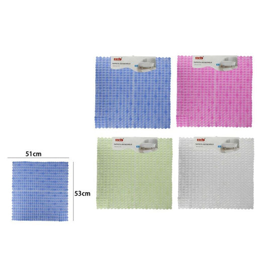 Trade Shop - Tappeto Tappetino Antiscivolo Per Vasca Da Bagno Doccia Colorato 51x53 Cm 59640         