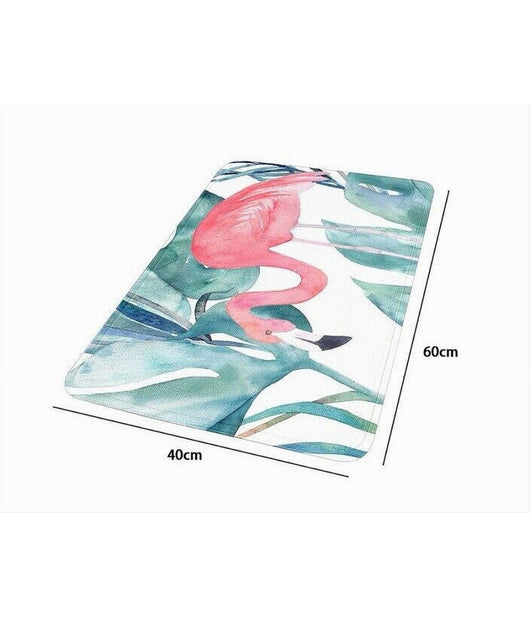 Tappeto Tappetino Antiscivolo Tessuto Per Bagno Arredo 40x60cm Fenicottero 69956         