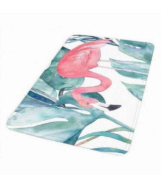 Tappeto Tappetino Antiscivolo Tessuto Per Bagno Arredo 40x60cm Fenicottero 69956         