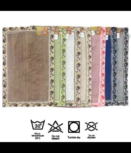 Tappeto Tappetino Bagno Assorbente Decorazione Cuori In Vari Colori 60x110 Cm         