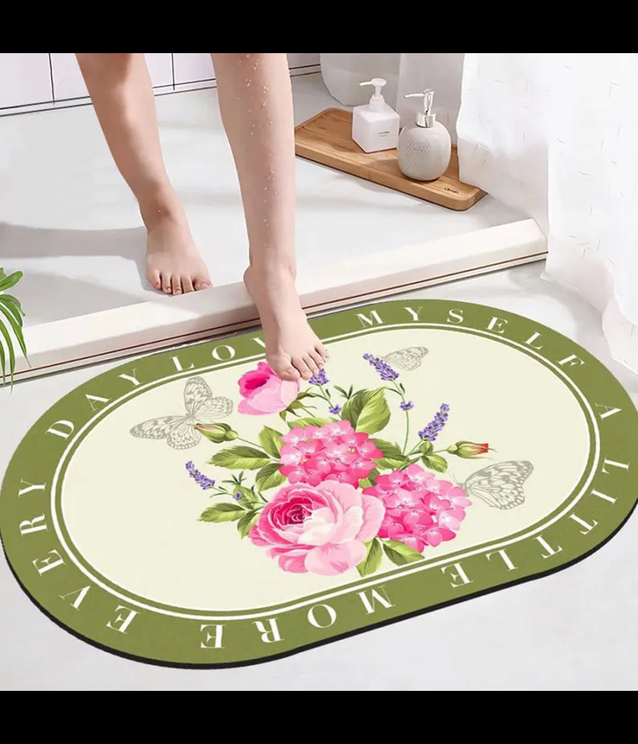 Tappeto Tappetino Bagno Super Assorbente Ad Asciugatura Rapida Antiscivolo 50x80         