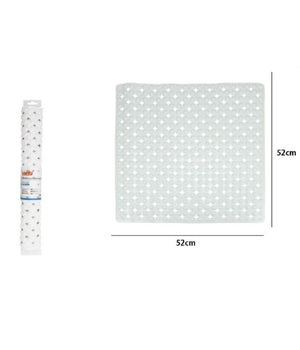 Tappeto Tappetino Bianco Antiscivolo Per Vasca Da Bagno Doccia 52 X 52 Cm 79756         