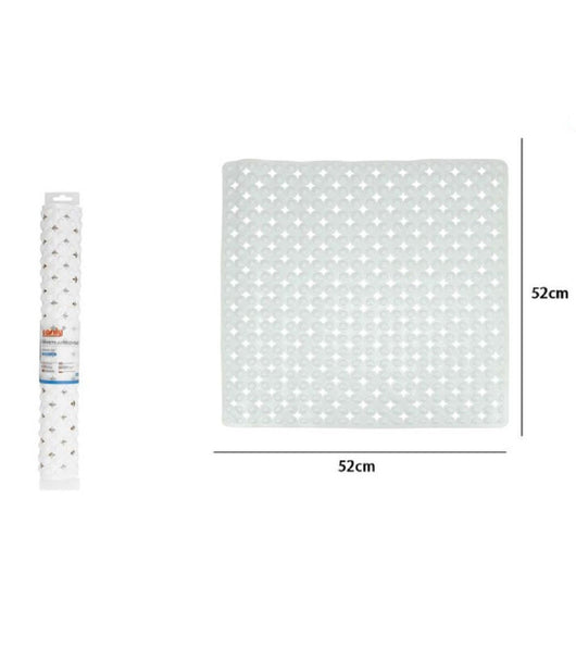 Tappeto Tappetino Bianco Antiscivolo Per Vasca Da Bagno Doccia 52 X 52 Cm 79756         