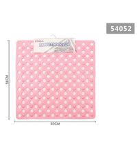 Tappeto Tappetino Doccia Antiscivolo Quadrato 50x54 Cm Vasca Da Bagno 54052 Rosa         